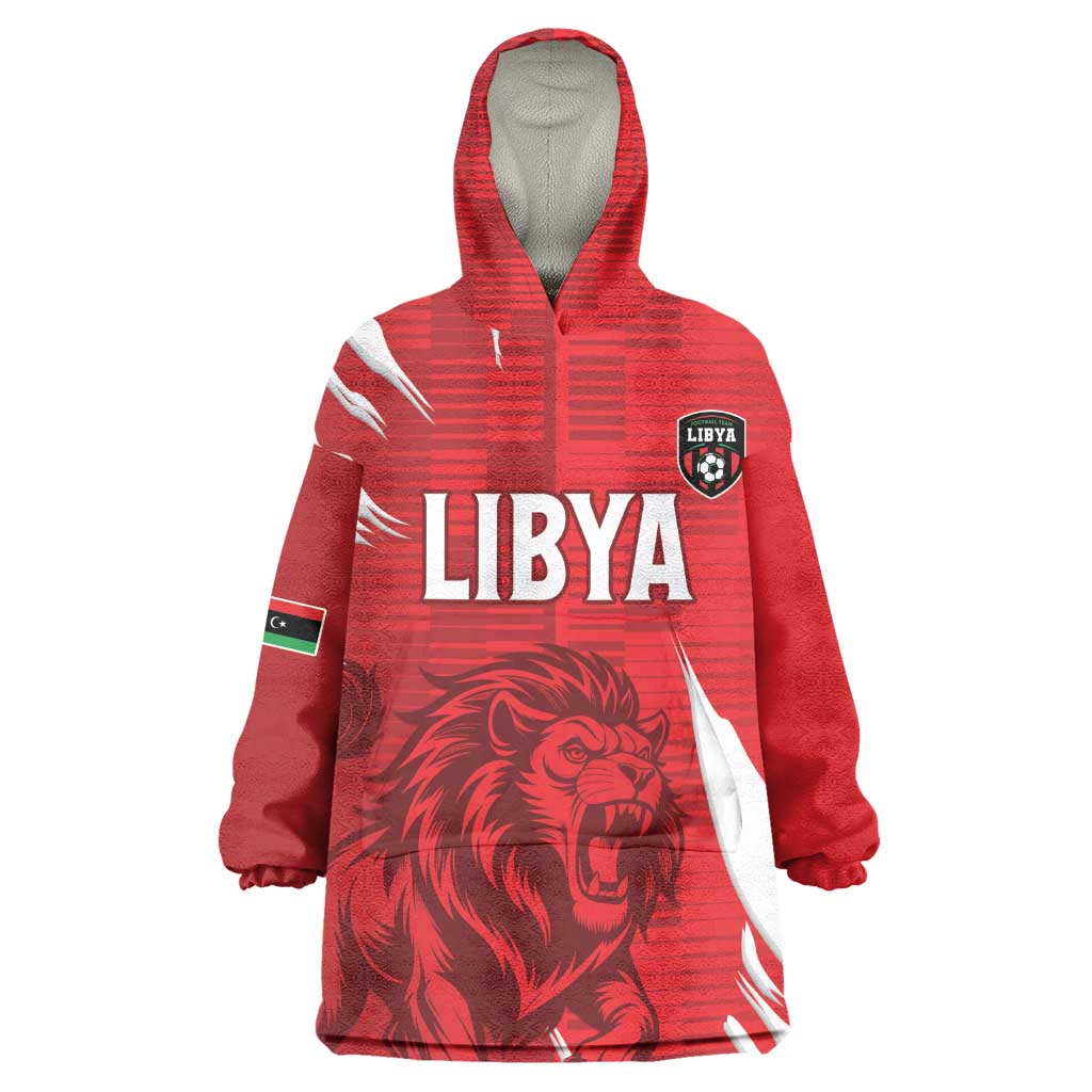 Custom Libya Football Wearable Blanket Hoodie Yalla Libya LT15