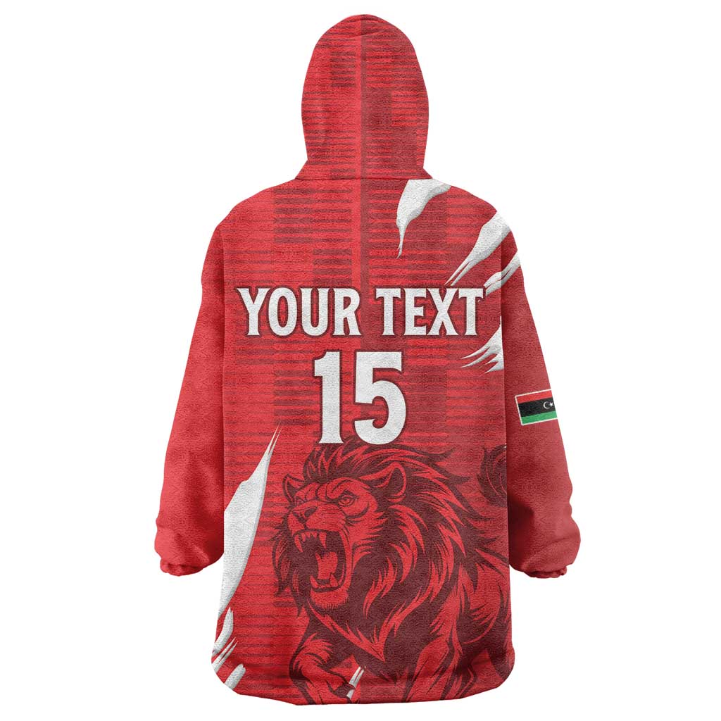Custom Libya Football Wearable Blanket Hoodie Yalla Libya LT15
