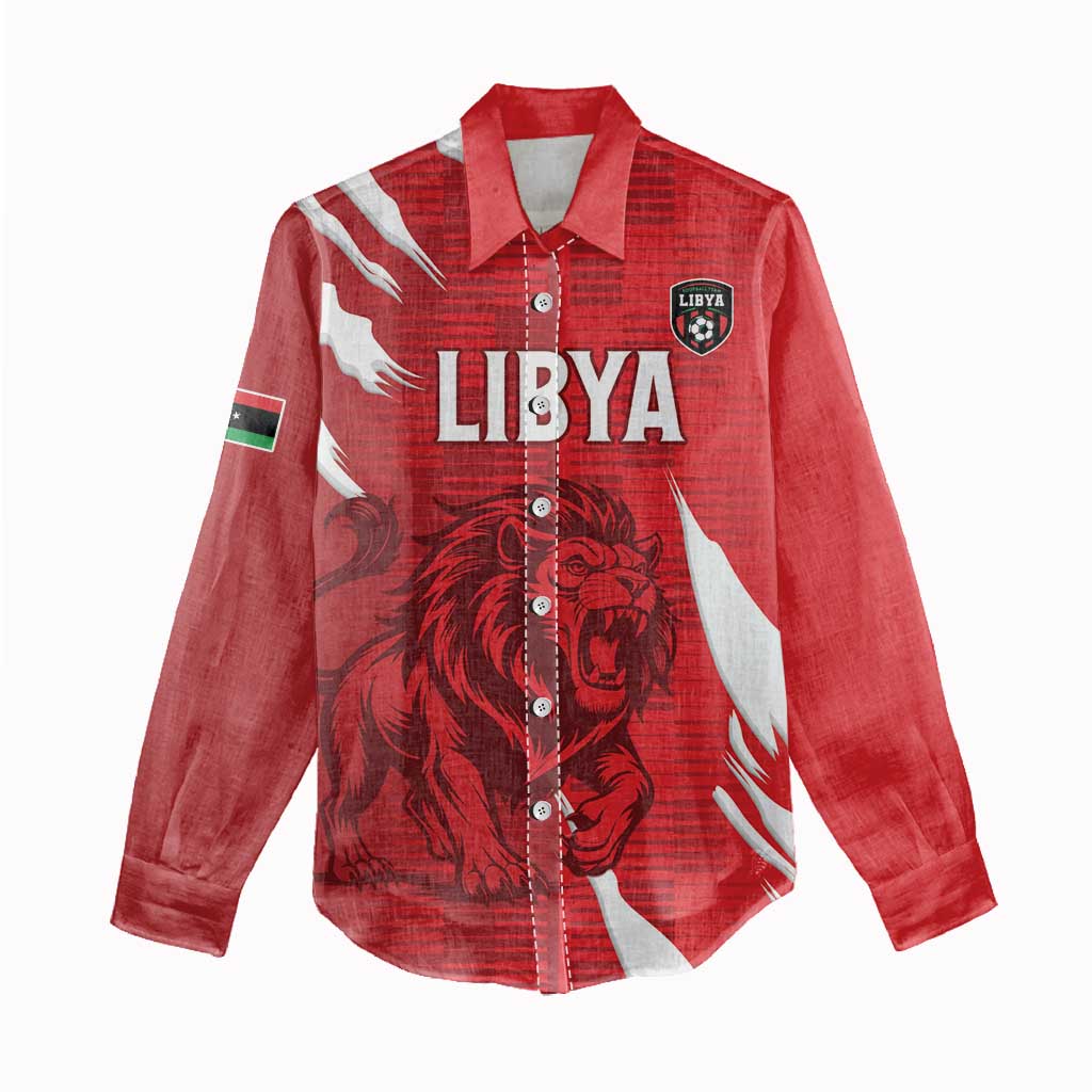 Custom Libya Football Women Casual Shirt Yalla Libya LT15