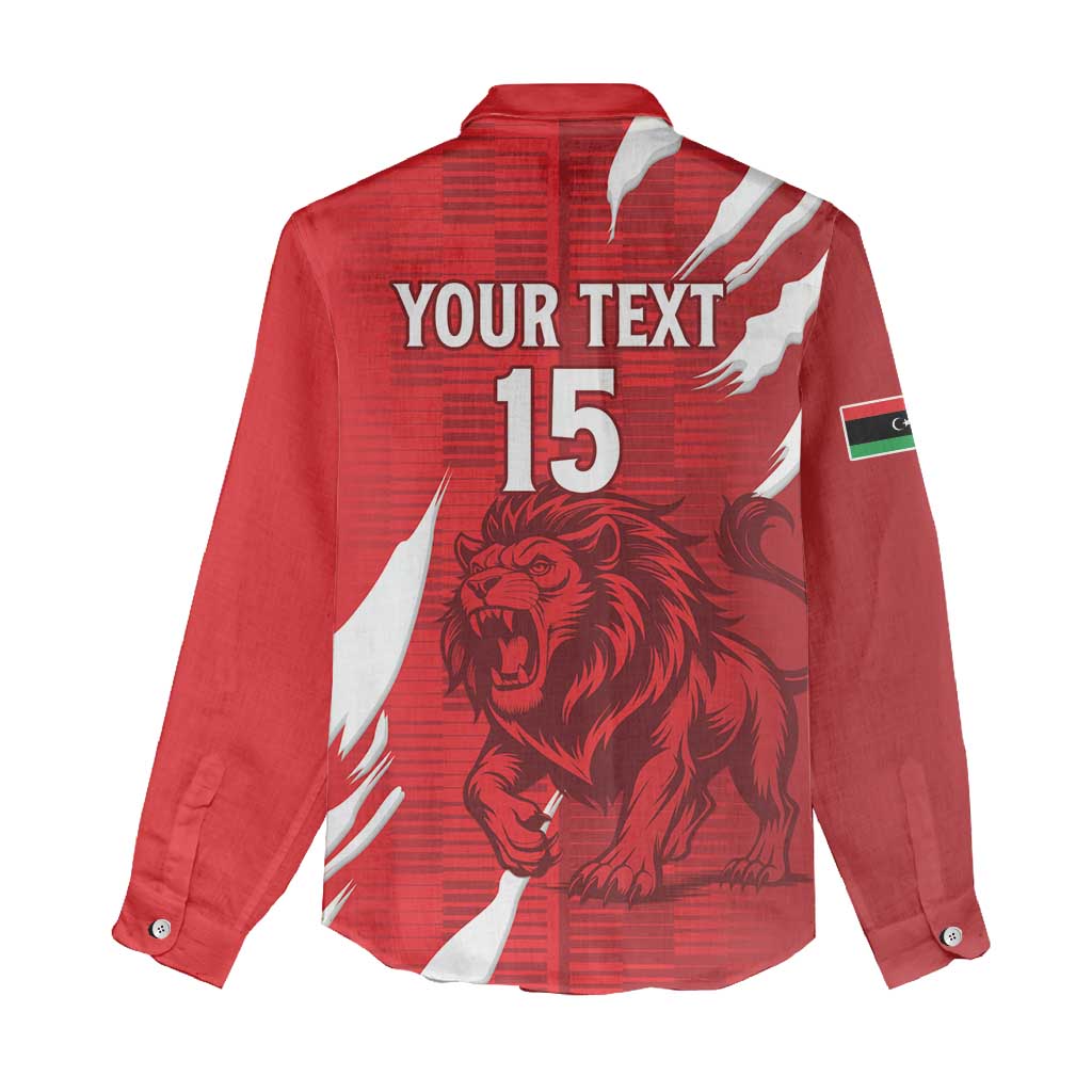 Custom Libya Football Women Casual Shirt Yalla Libya LT15