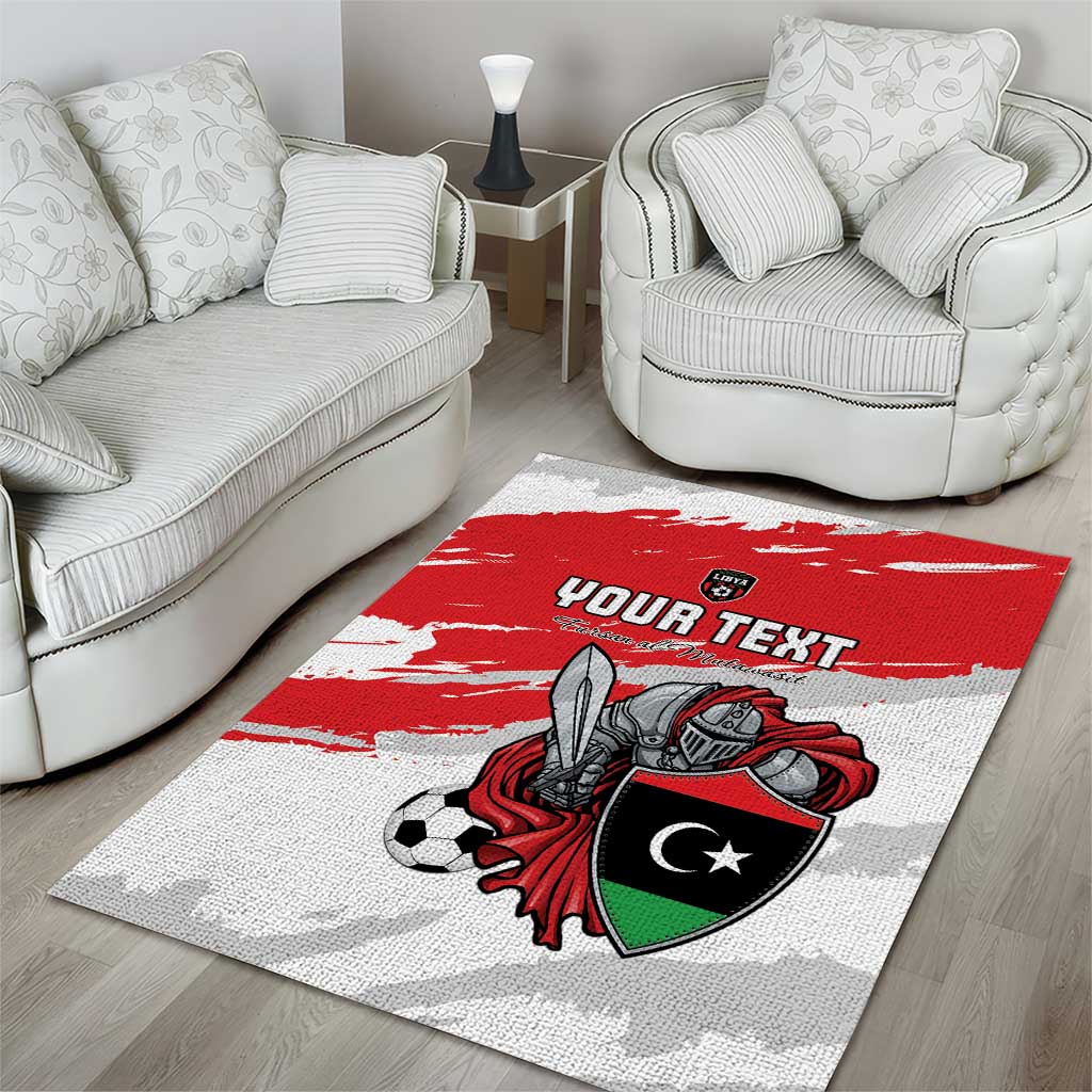 Custom Libya Football Area Rug Forza Fursan Al-Mutawasit LT15