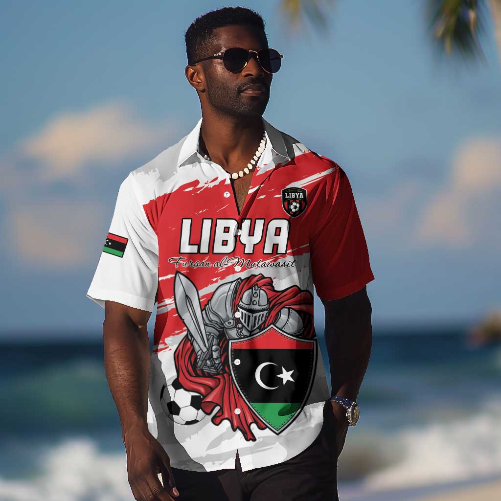 Custom Libya Football Hawaiian Shirt Forza Fursan Al-Mutawasit LT15