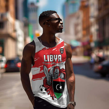 Custom Libya Football Men Tank Top Forza Fursan Al-Mutawasit LT15