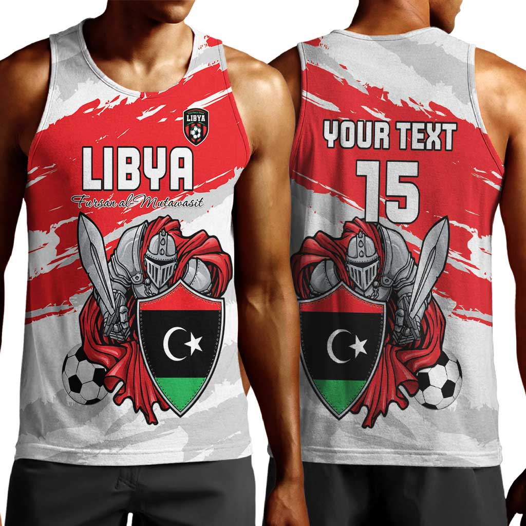 Custom Libya Football Men Tank Top Forza Fursan Al-Mutawasit LT15