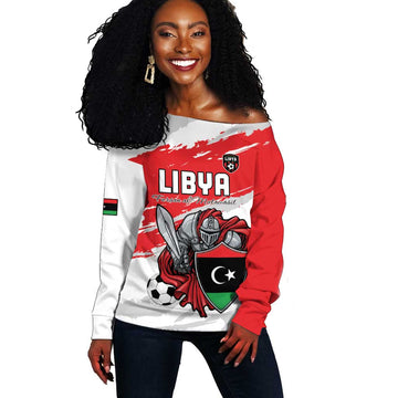 Custom Libya Football Off Shoulder Sweater Forza Fursan Al-Mutawasit LT15