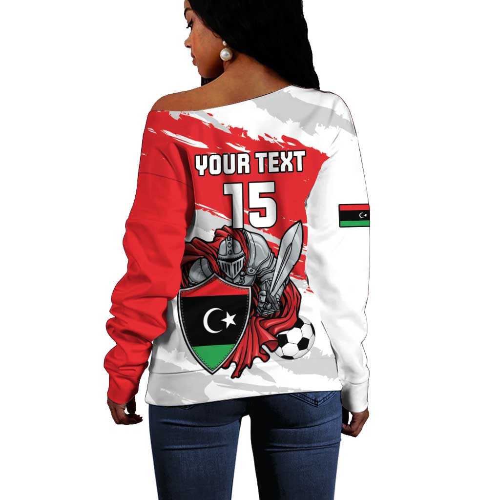 Custom Libya Football Off Shoulder Sweater Forza Fursan Al-Mutawasit LT15
