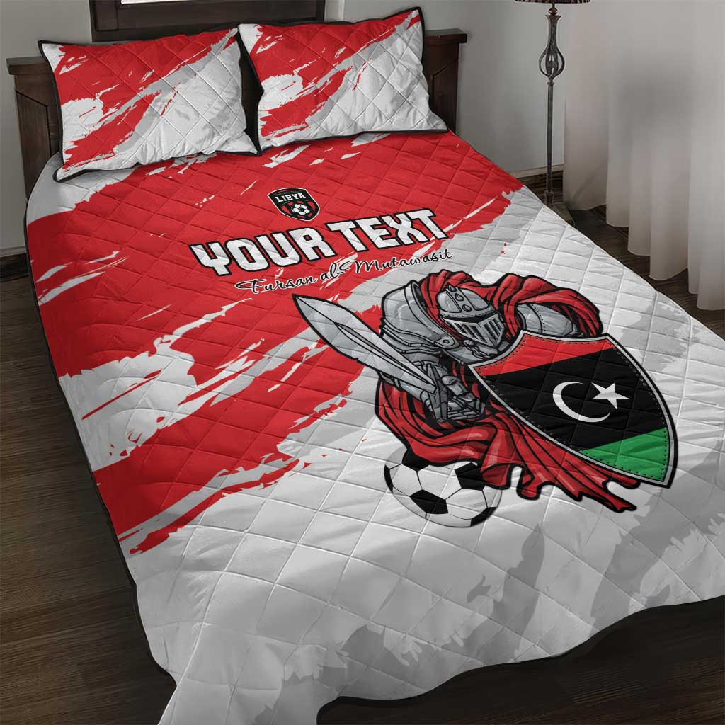 Custom Libya Football Quilt Bed Set Forza Fursan Al-Mutawasit LT15