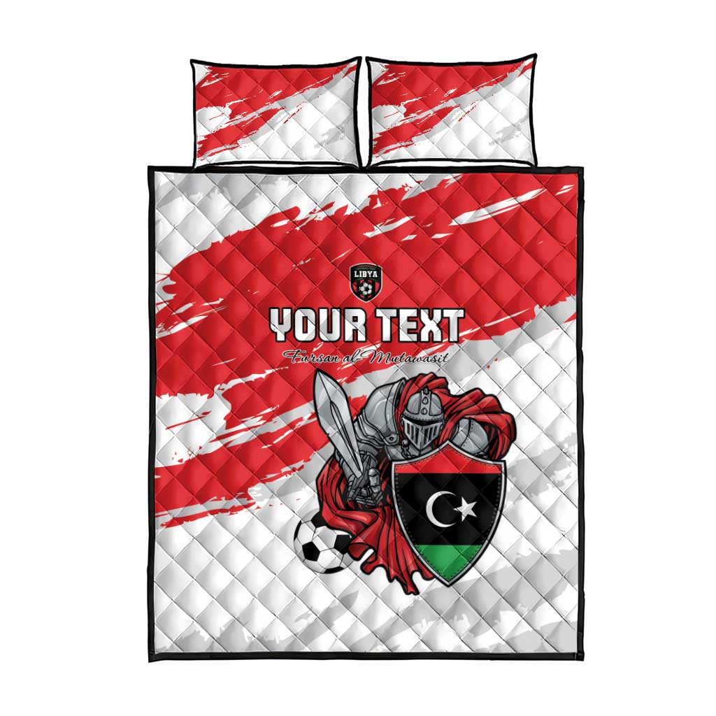 Custom Libya Football Quilt Bed Set Forza Fursan Al-Mutawasit LT15