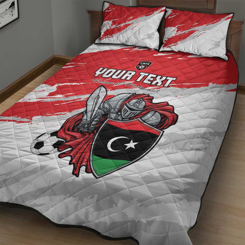 Custom Libya Football Quilt Bed Set Forza Fursan Al-Mutawasit LT15