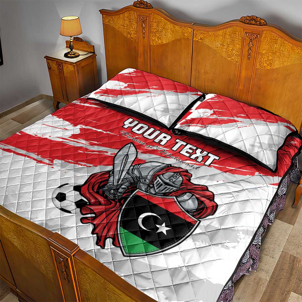 Custom Libya Football Quilt Bed Set Forza Fursan Al-Mutawasit LT15