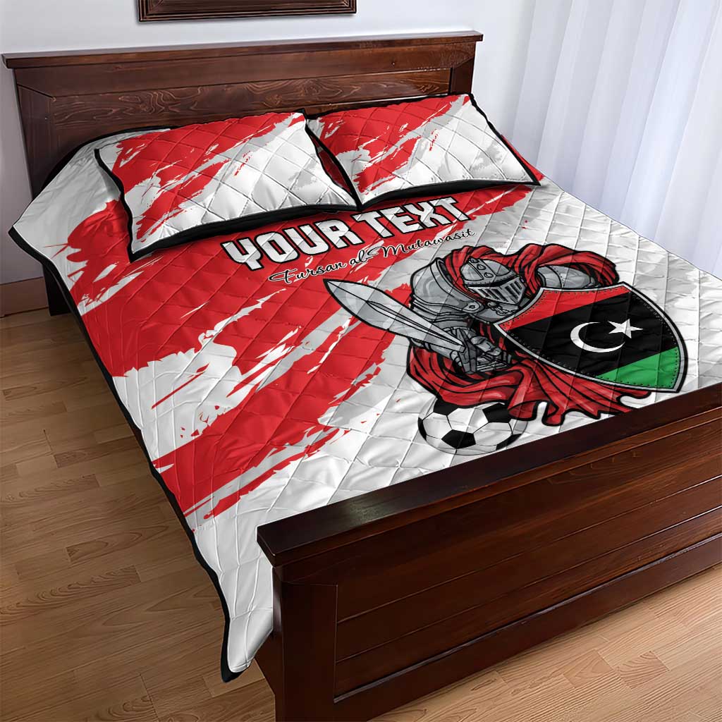 Custom Libya Football Quilt Bed Set Forza Fursan Al-Mutawasit LT15