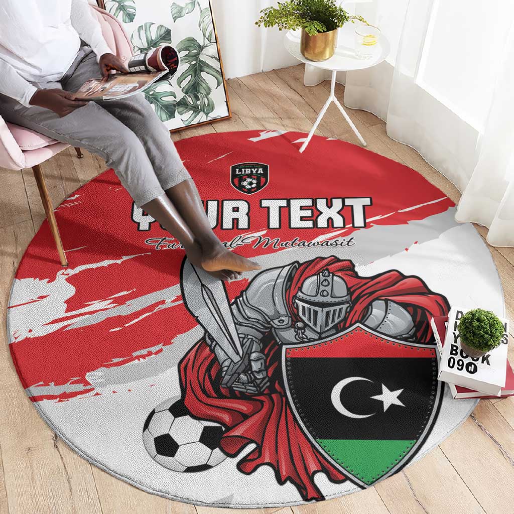 Custom Libya Football Round Carpet Forza Fursan Al-Mutawasit LT15