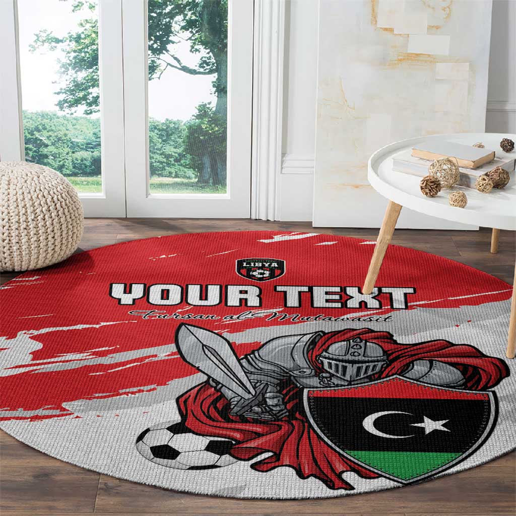 Custom Libya Football Round Carpet Forza Fursan Al-Mutawasit LT15