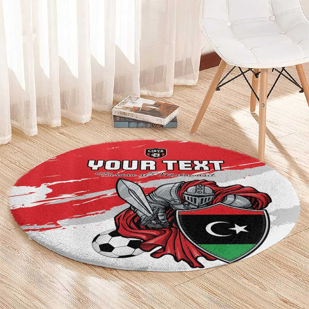Custom Libya Football Round Carpet Forza Fursan Al-Mutawasit LT15
