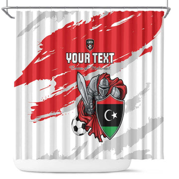 Custom Libya Football Shower Curtain Yalla Fursan Al-Mutawasit LT15