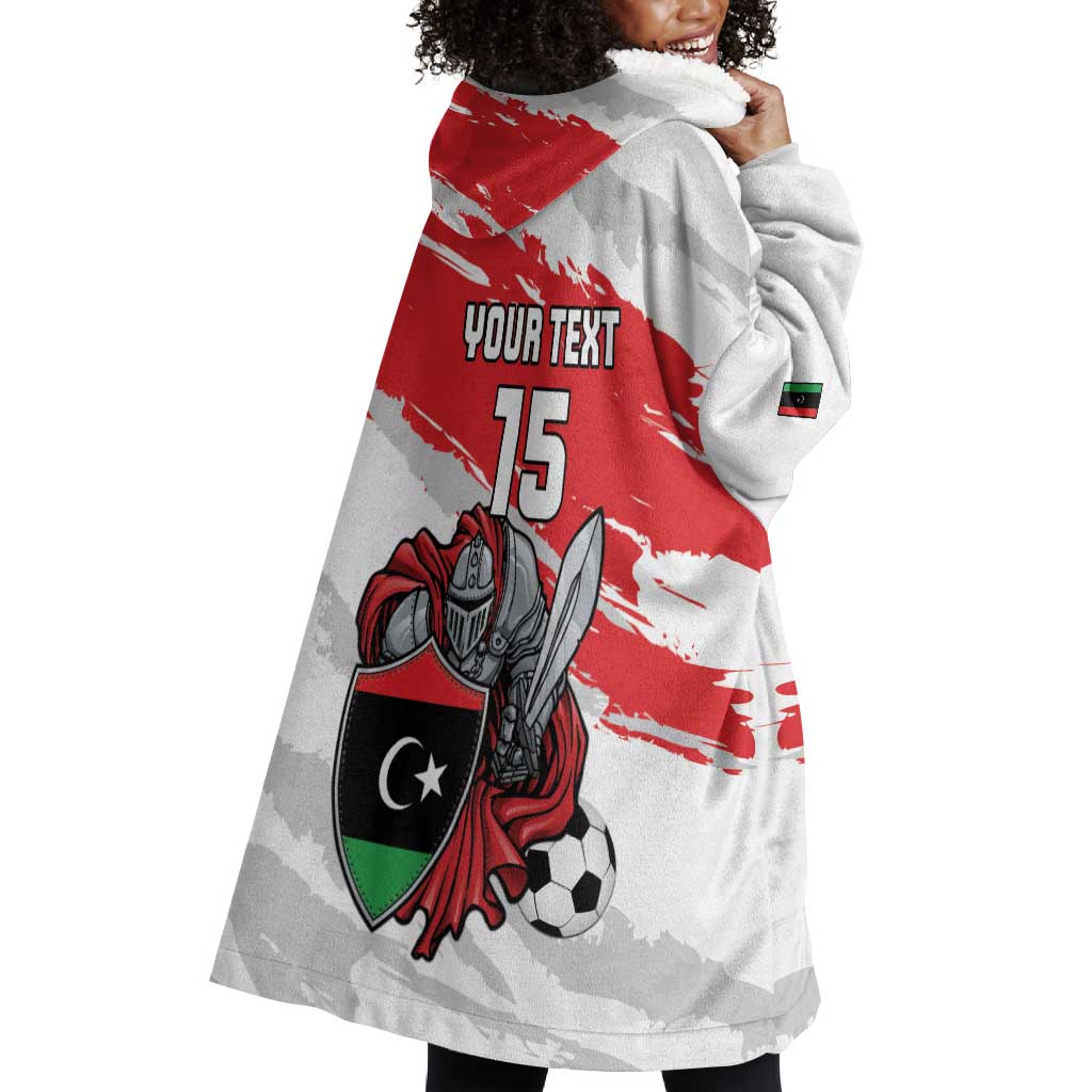 Custom Libya Football Wearable Blanket Hoodie Forza Fursan Al-Mutawasit LT15