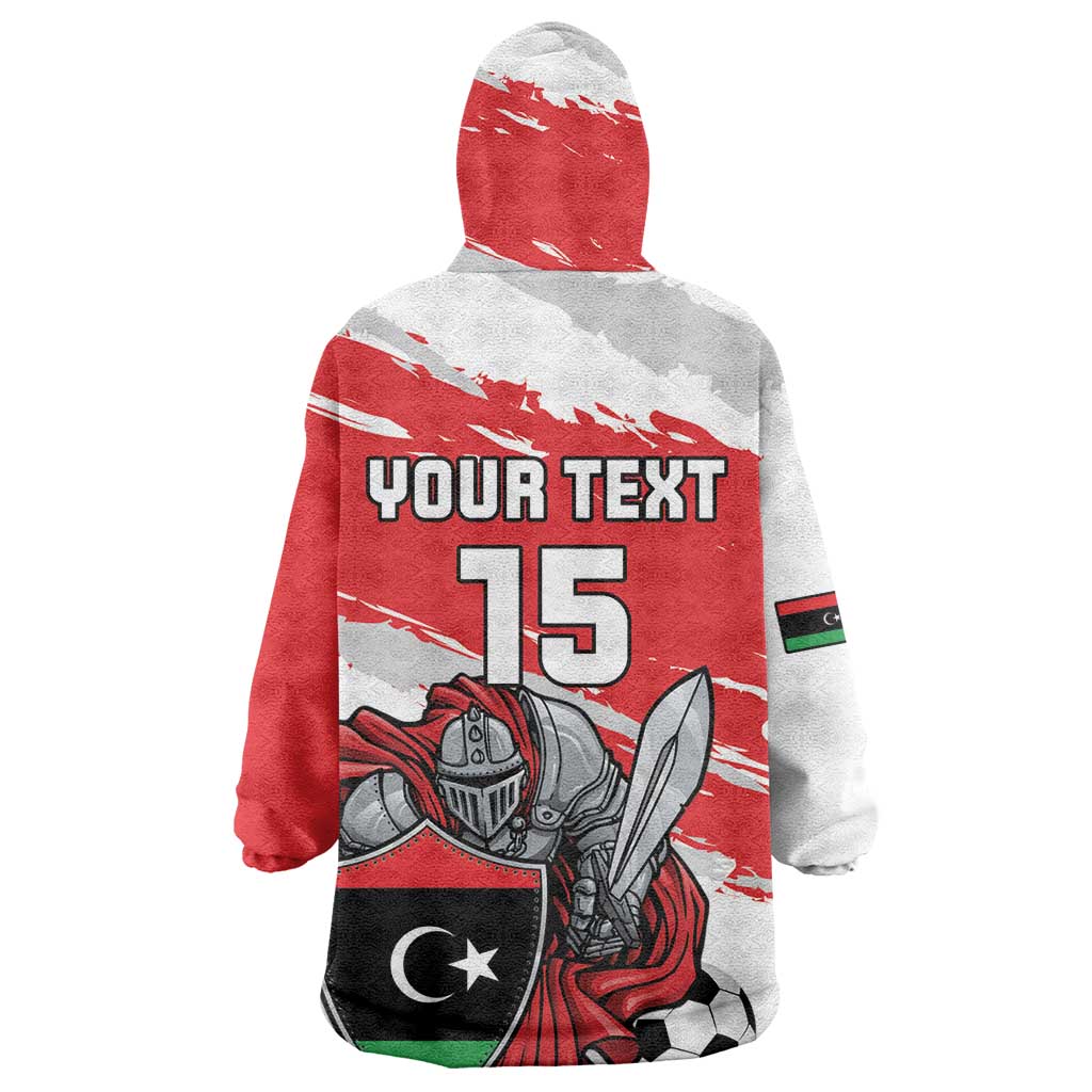 Custom Libya Football Wearable Blanket Hoodie Forza Fursan Al-Mutawasit LT15