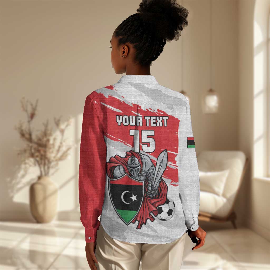Custom Libya Football Women Casual Shirt Forza Fursan Al-Mutawasit LT15