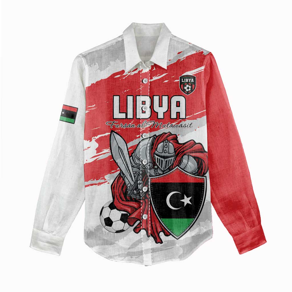 Custom Libya Football Women Casual Shirt Forza Fursan Al-Mutawasit LT15
