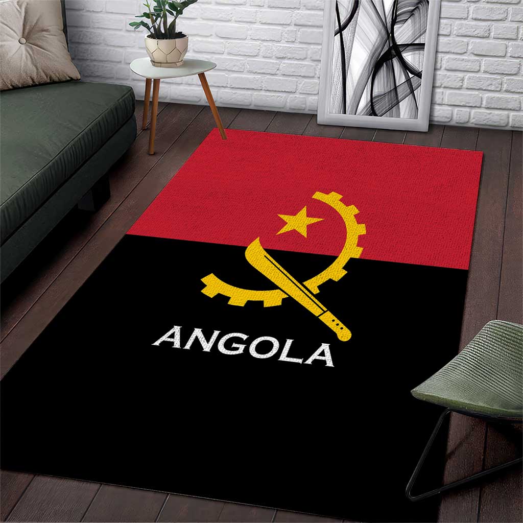 Angola Country Flag Stylized Area Rug LT15