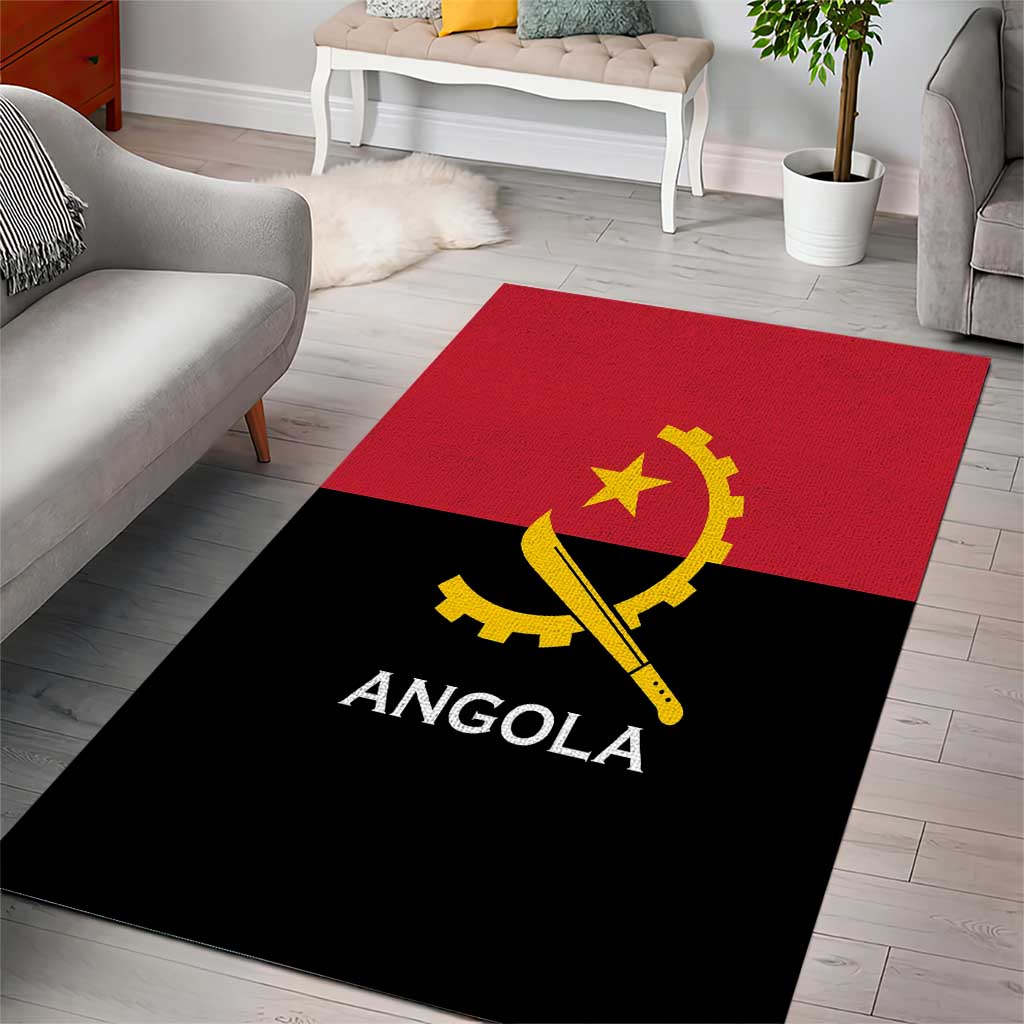 Angola Country Flag Stylized Area Rug LT15