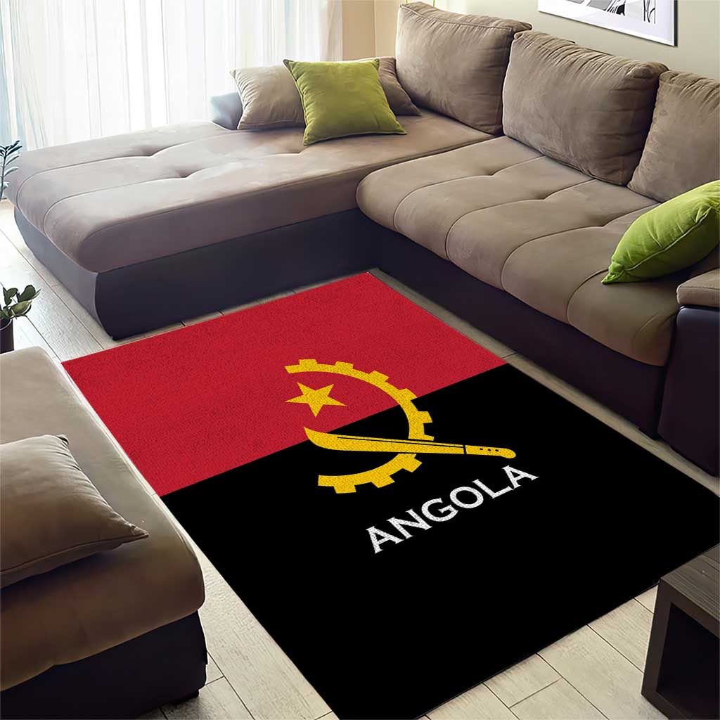Angola Country Flag Stylized Area Rug LT15