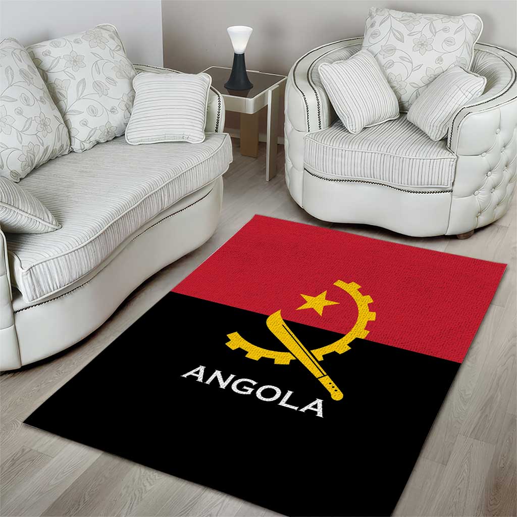 Angola Country Flag Stylized Area Rug LT15