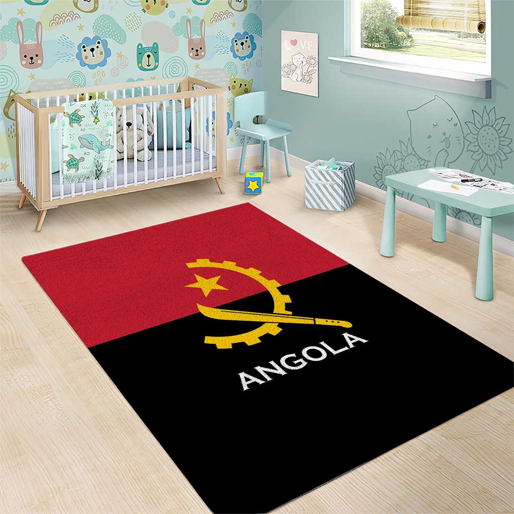 Angola Country Flag Stylized Area Rug LT15