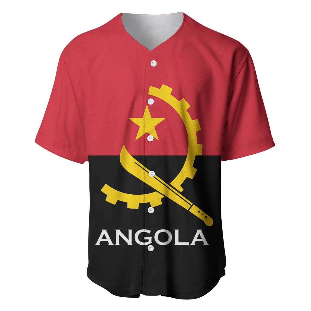 Angola Country Flag Stylized Baseball Jersey LT15