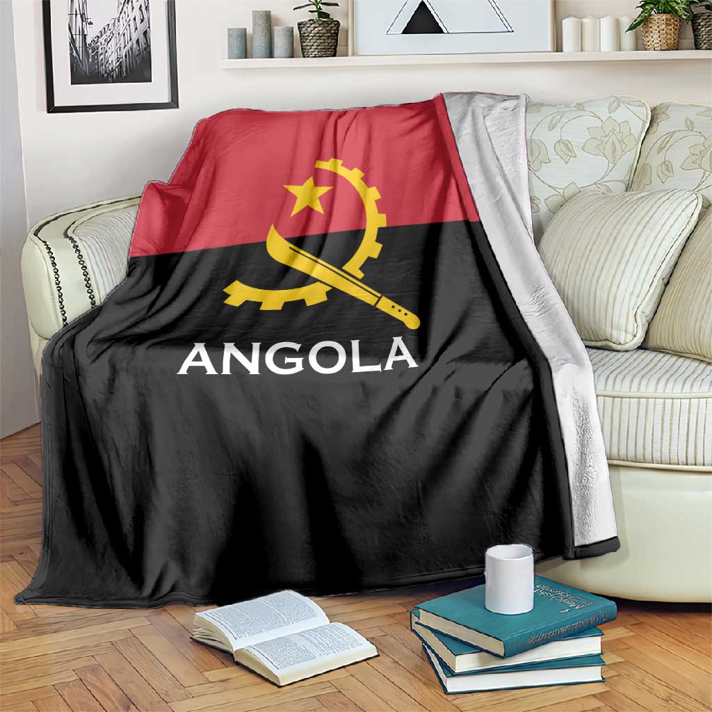 Angola Country Flag Stylized Blanket LT15