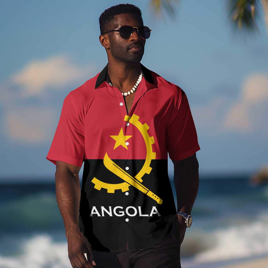 Angola Country Flag Stylized Hawaiian Shirt LT15