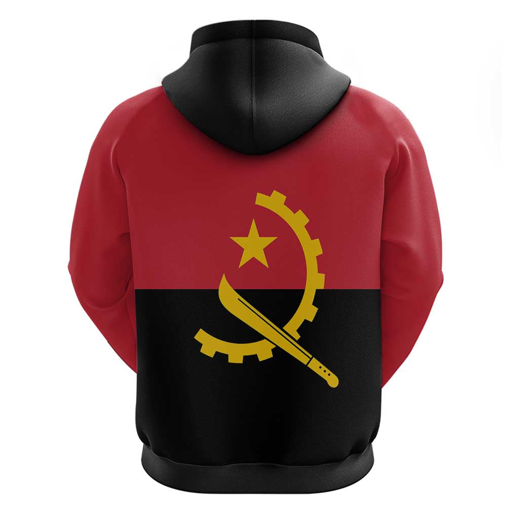 Angola Country Flag Hoodie Virtus Unita Fortior LT15