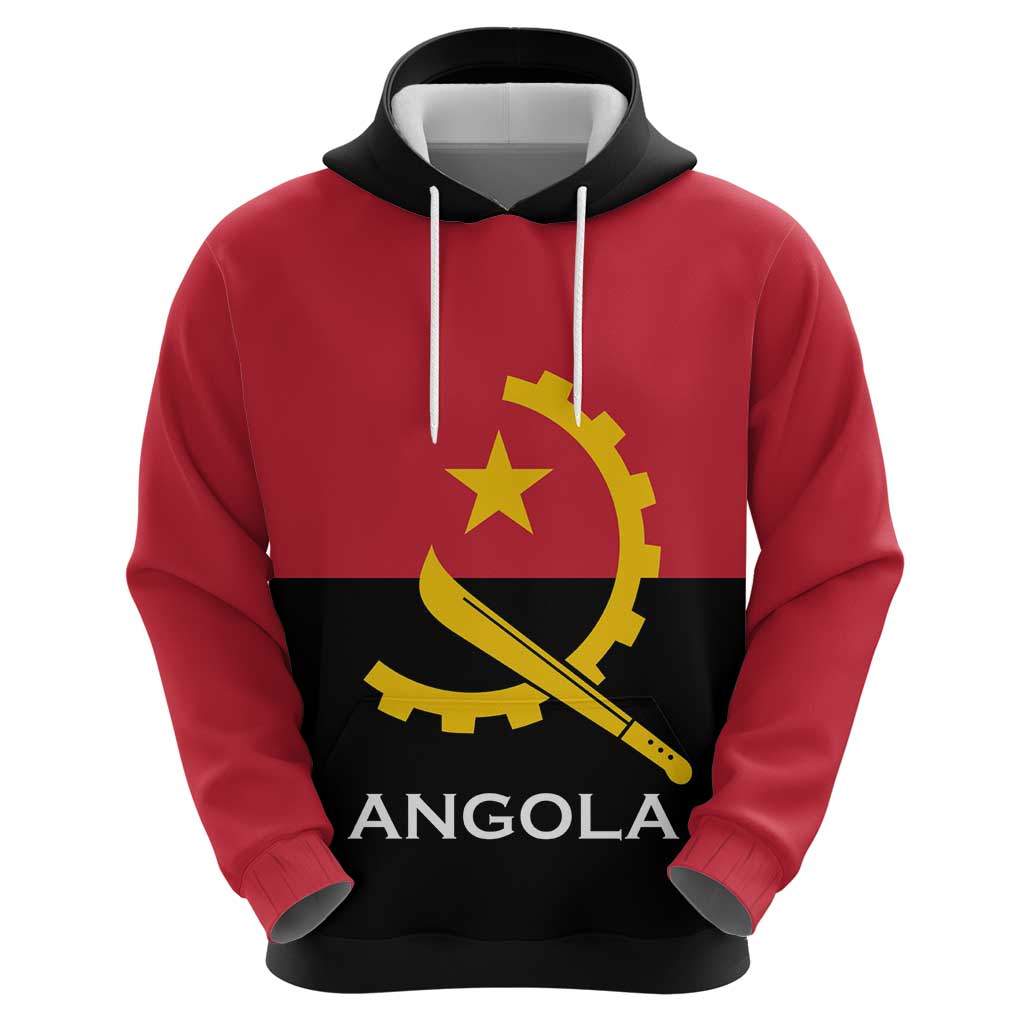 Angola Country Flag Hoodie Virtus Unita Fortior LT15