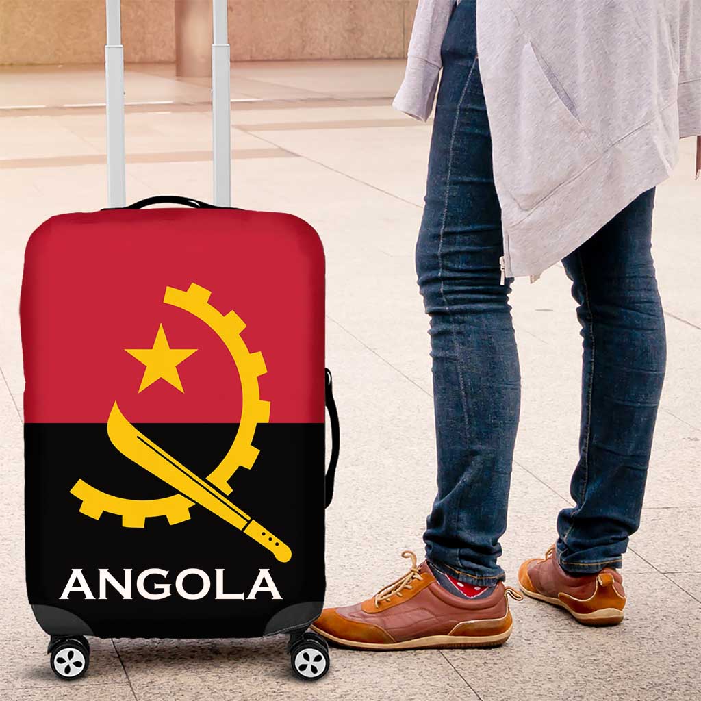 Angola Country Flag Luggage Cover Virtus Unita Fortior LT15