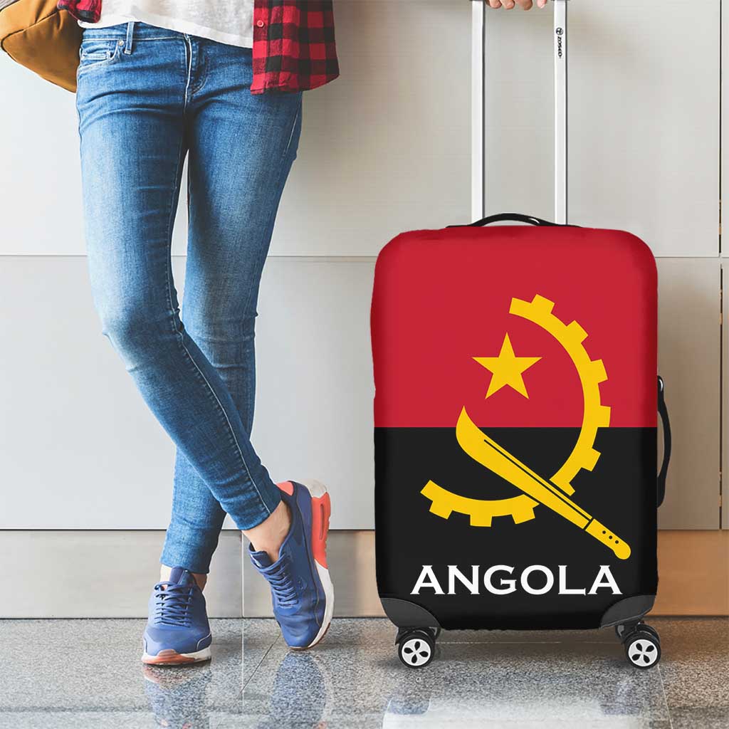 Angola Country Flag Luggage Cover Virtus Unita Fortior LT15
