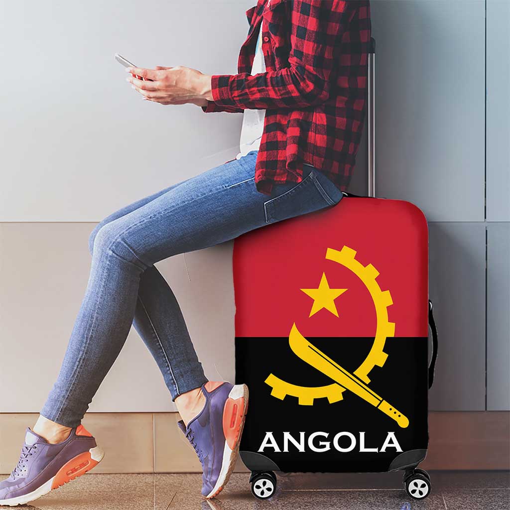 Angola Country Flag Luggage Cover Virtus Unita Fortior LT15