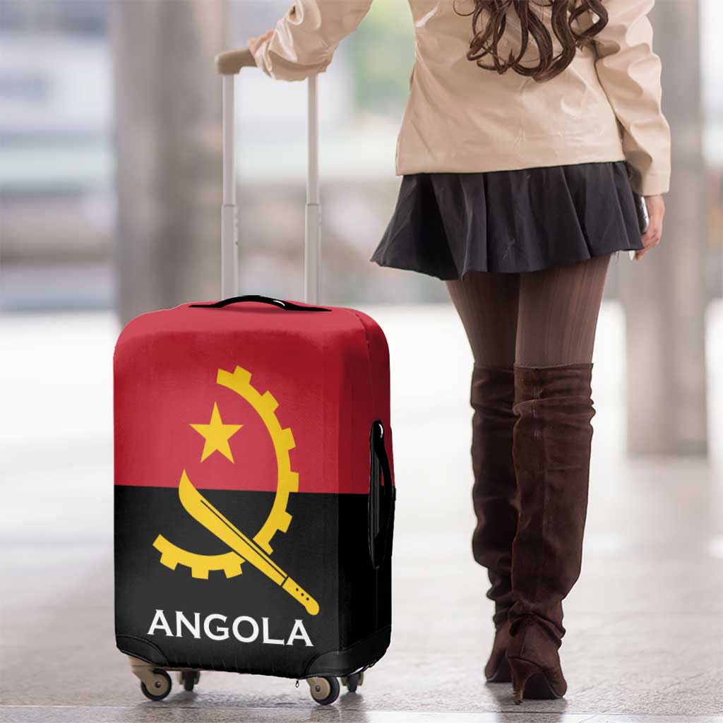 Angola Country Flag Luggage Cover Virtus Unita Fortior LT15