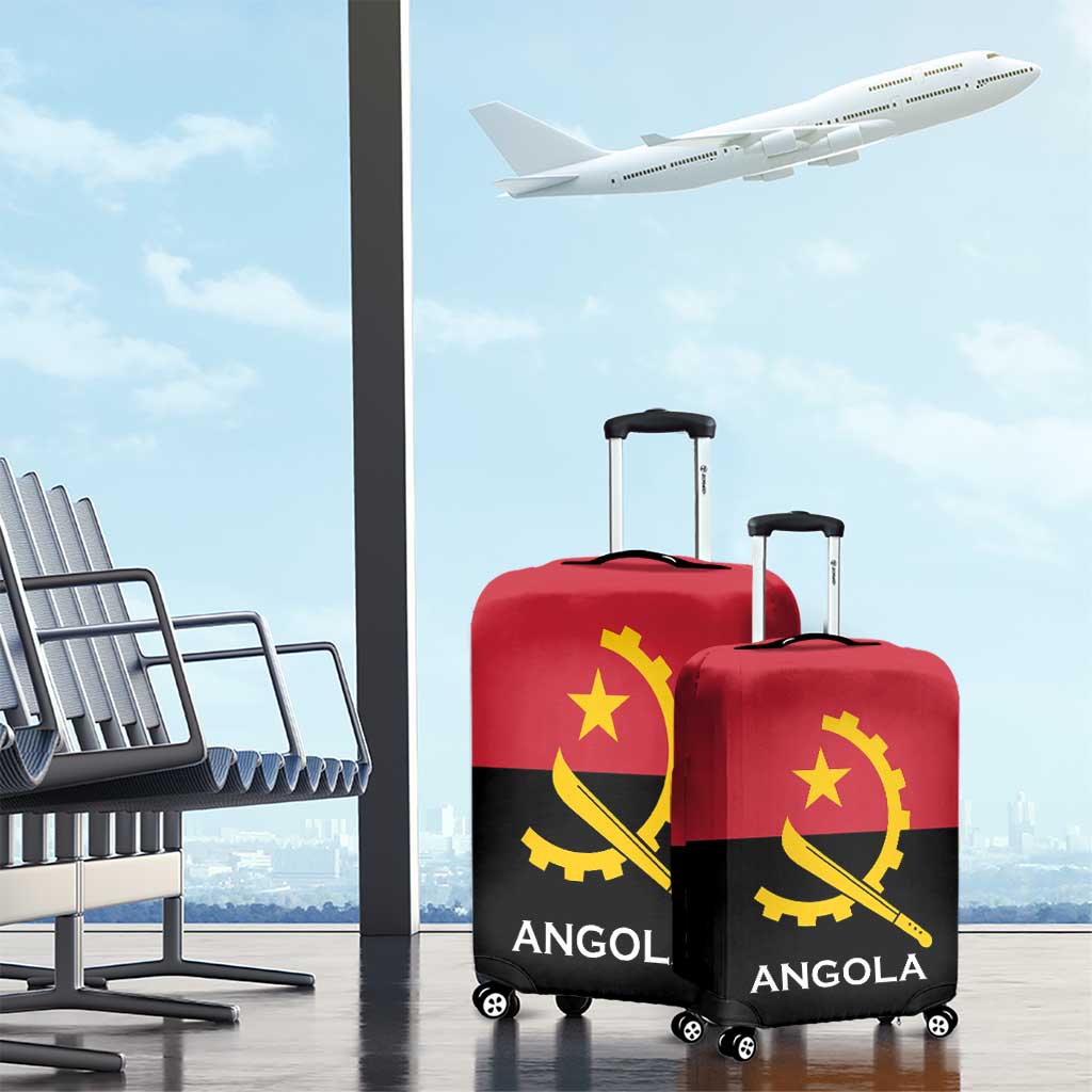 Angola Country Flag Luggage Cover Virtus Unita Fortior LT15