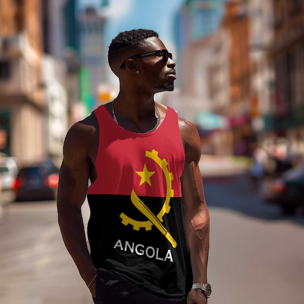 Angola Country Flag Stylized Men Tank Top LT15