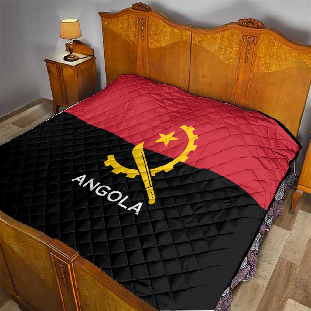 Angola Country Flag Stylized Quilt LT15