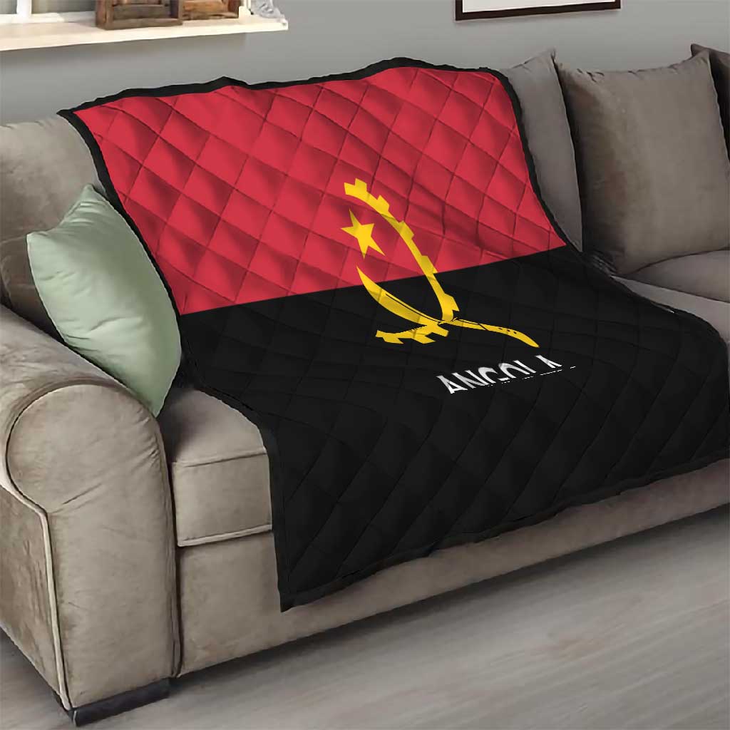 Angola Country Flag Stylized Quilt LT15
