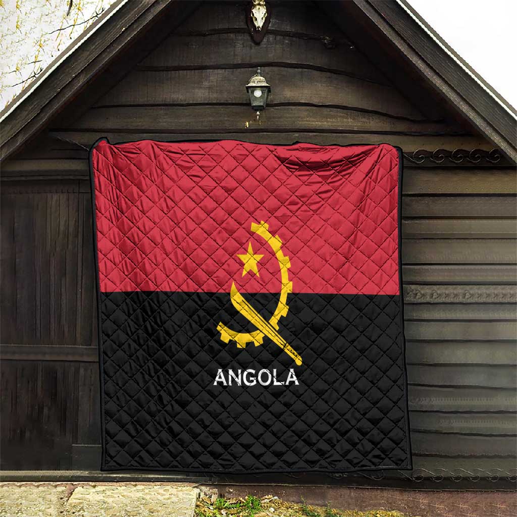 Angola Country Flag Stylized Quilt LT15