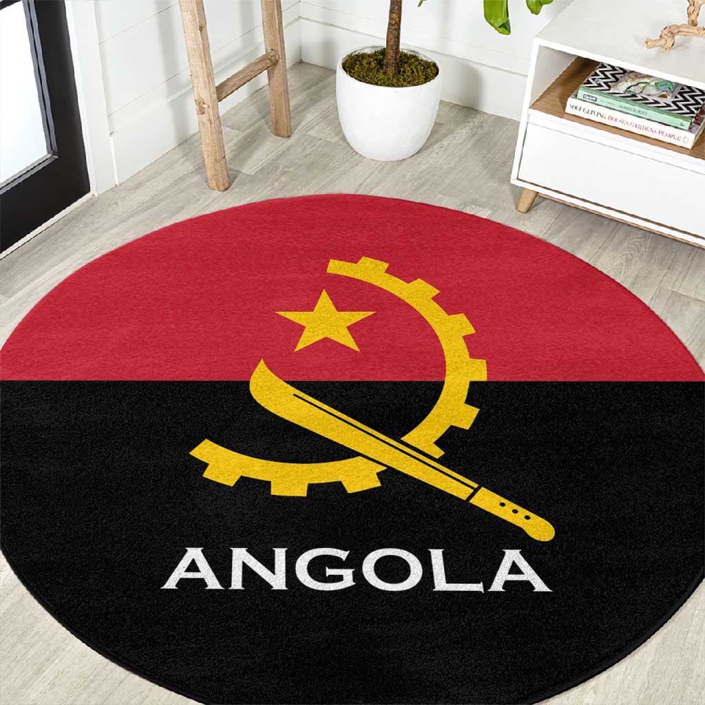 Angola Country Flag Stylized Round Carpet LT15