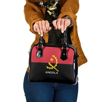 Angola Country Flag Shoulder Handbag Virtus Unita Fortior LT15