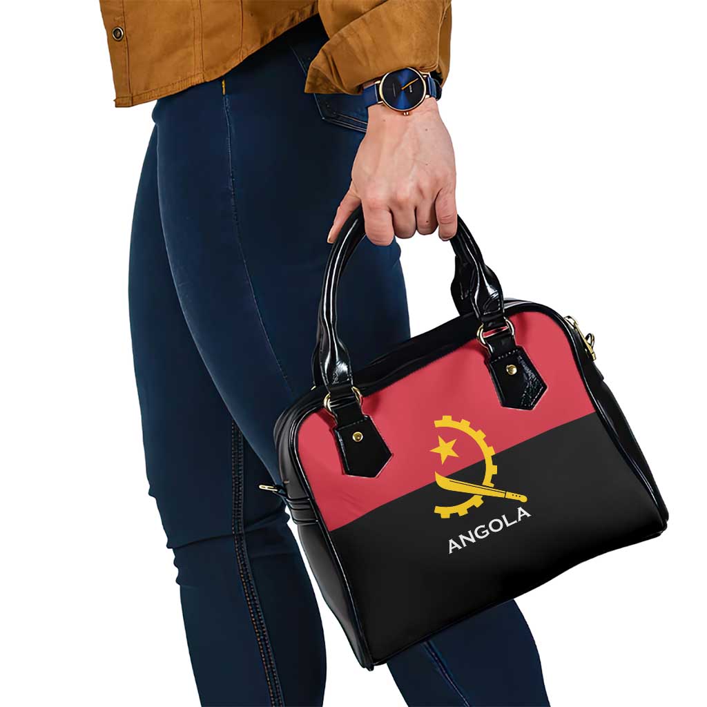 Angola Country Flag Shoulder Handbag Virtus Unita Fortior LT15
