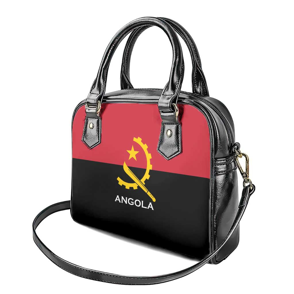 Angola Country Flag Shoulder Handbag Virtus Unita Fortior LT15