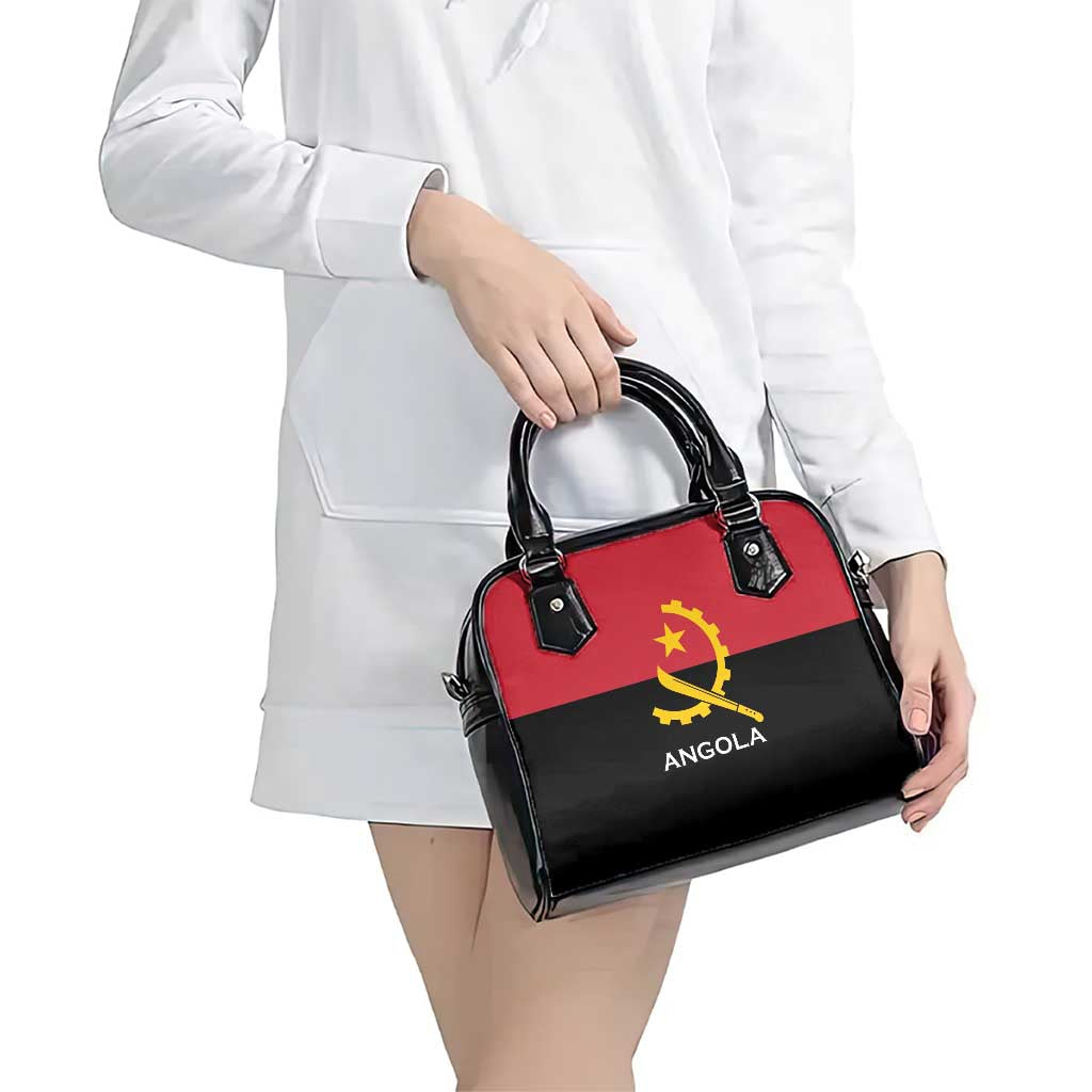 Angola Country Flag Shoulder Handbag Virtus Unita Fortior LT15