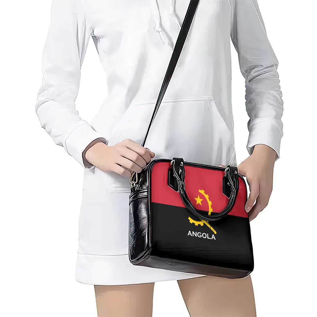Angola Country Flag Shoulder Handbag Virtus Unita Fortior LT15