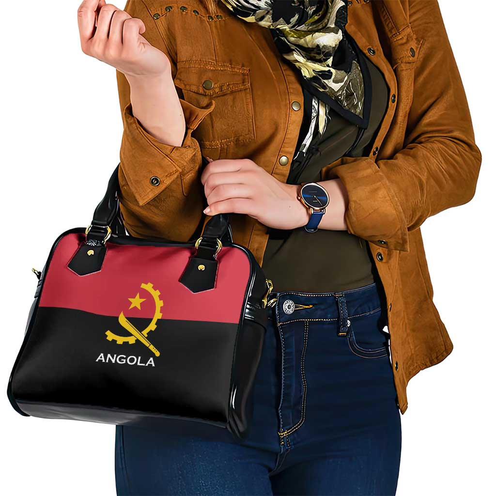 Angola Country Flag Shoulder Handbag Virtus Unita Fortior LT15
