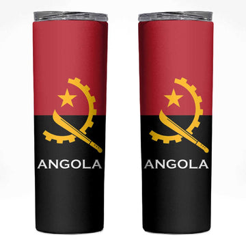Angola Country Flag Stylized Skinny Tumbler LT15